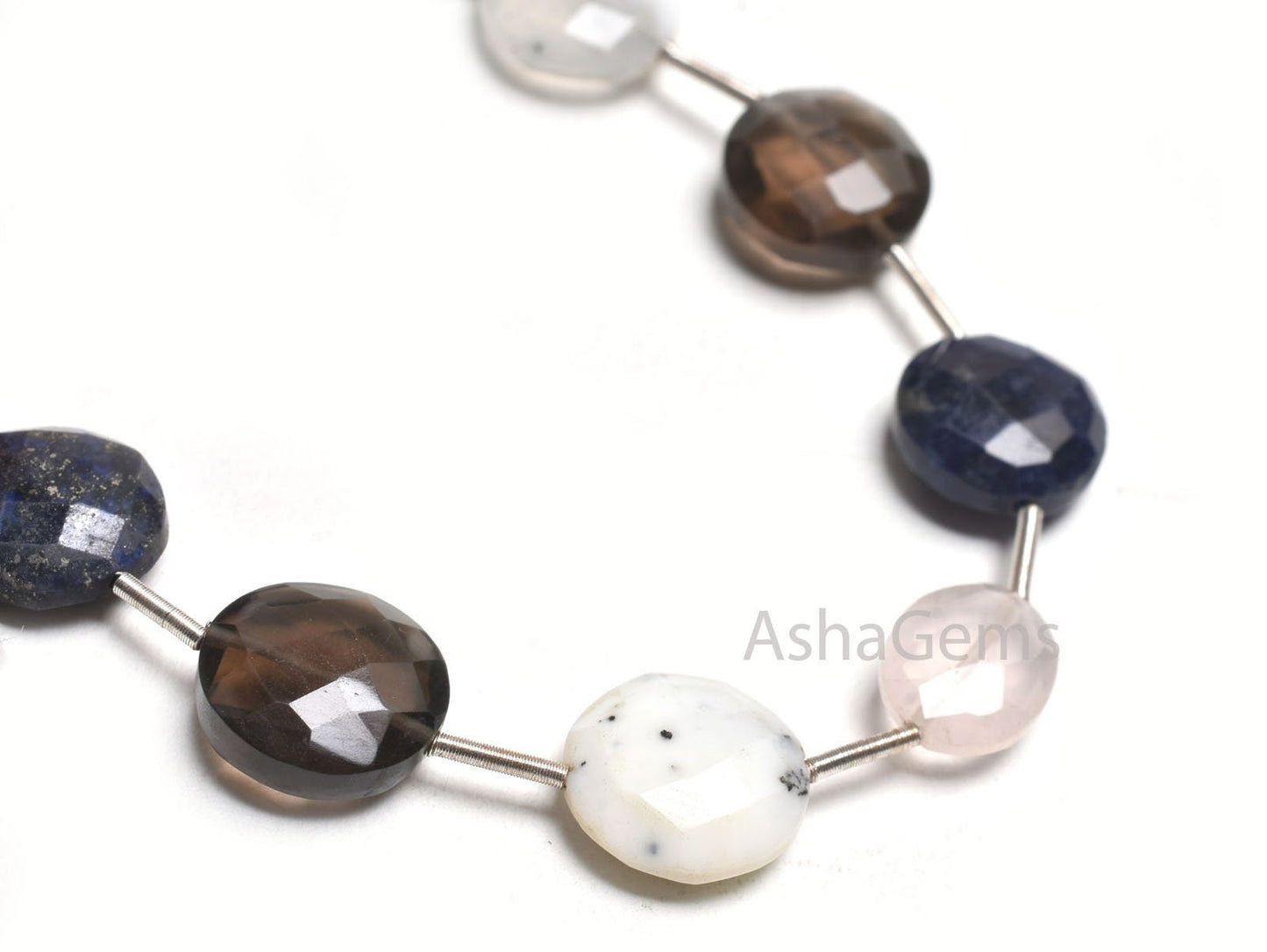 Beautiful Mix Gemstone Faceted Coin+3Piece Rose Quartz Oval Beads, Multi Color Stone Briolette Straight Drill Bead Jewelry Making Craft SALE