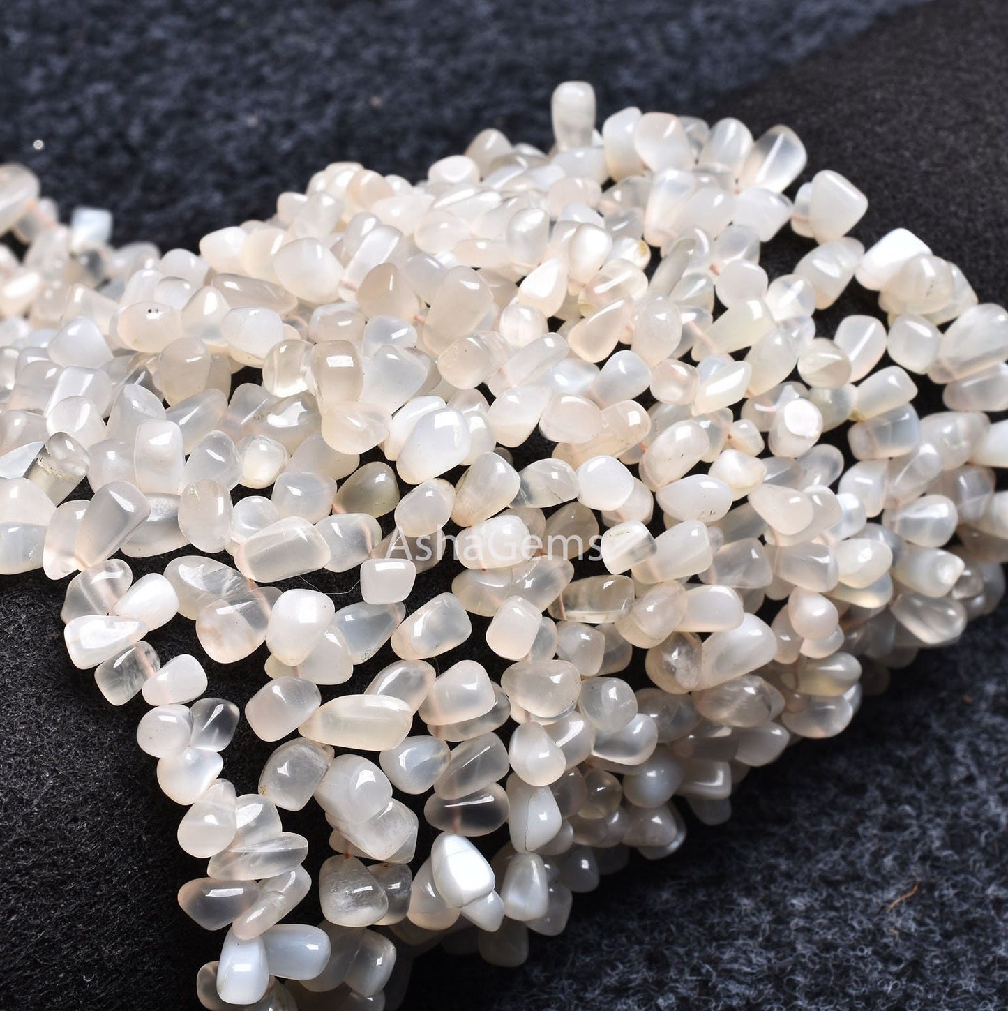 Natural White Moonstone Smooth Uneven Drops Shape Gemstone Beads, Milky White Moonstone Side Drill Drops Handmade Bead, Moonstone Teardrops