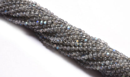 3 mm Labradorite Smooth Round Ball Beads,13" Strand Black Rainbow Round Gemstone Beads, Multi Blue Fire Natural Flash Labradorite Beads SALE