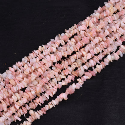 34" Strand Pink Opal Uncut Chips Raw Gemstone Beads, Fine Quality Opal Rough Smooth Raw Beads Uncut Chips, Pink Opal Bead Jewelry Craft Sale