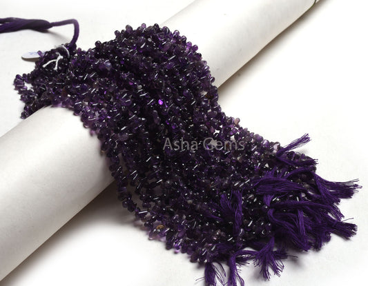 Purple Amethyst Smooth Uneven Drop Shape Beads,13"Strand Natural Amethyst Beads,3.5-7.5mm African Amethyst Plain Handmade Teardrop Bead SALE