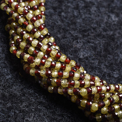 Beautiful multi Red Green zircon Faceted Rondelle beads13"Cubic Zircon Shaded Light Green red One By One sequence Strand 3mm AAA Zircon Bead