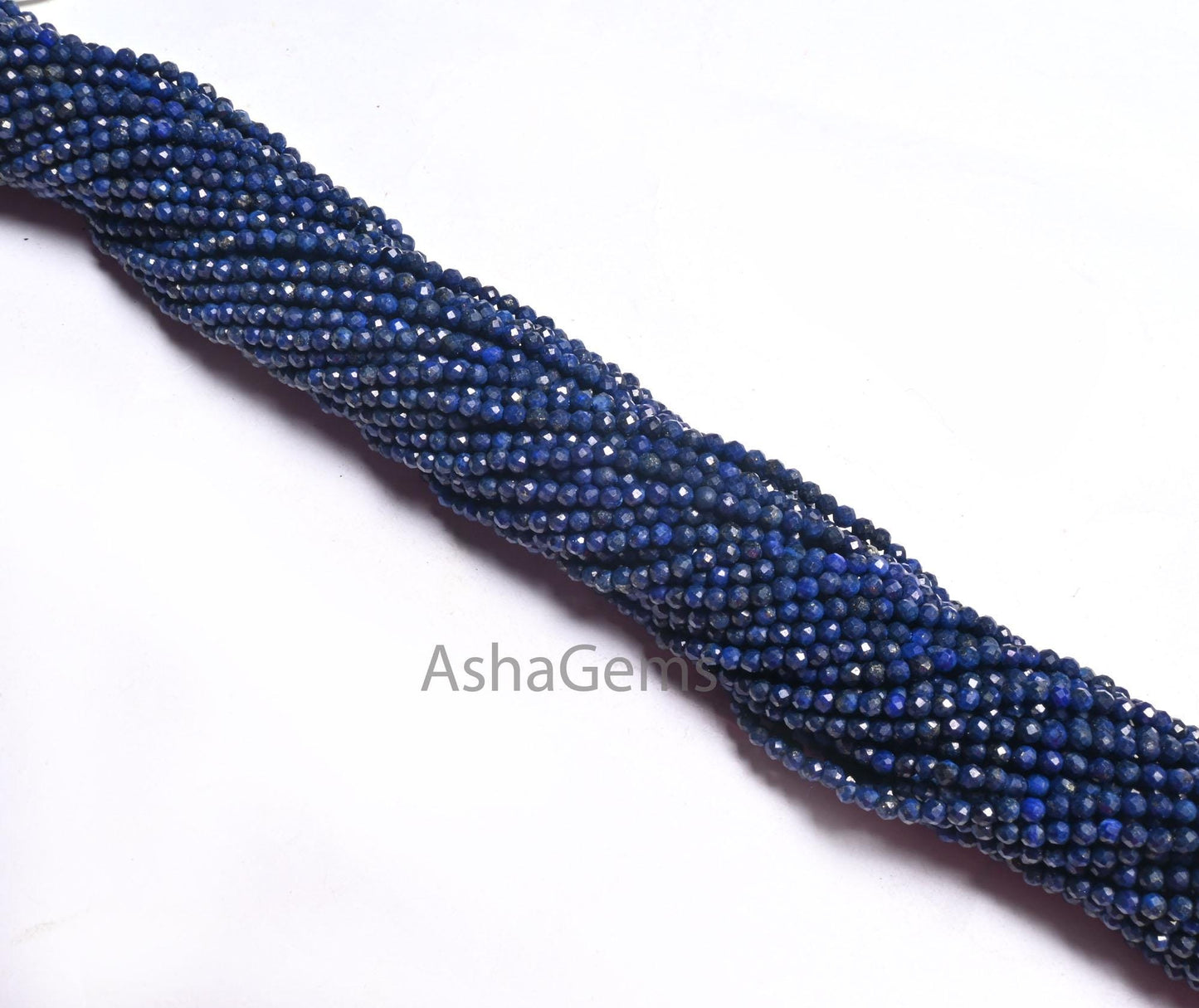 2.2mm Natural Blue Lapis Micro Cut Faceted Rondelle Shape Beads, Fine Quality Lapis Lazuli Machine Cut Gemstone Tiny Bead Jewelry Craft SALE