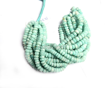 Beautiful Amazonite Smooth Rondelle Shape Gemstone Loose Beads,8/16" Natural Blue Amazonite Plain Handmade amazonite Bead Jewelry Craft SALE (AG 12344)