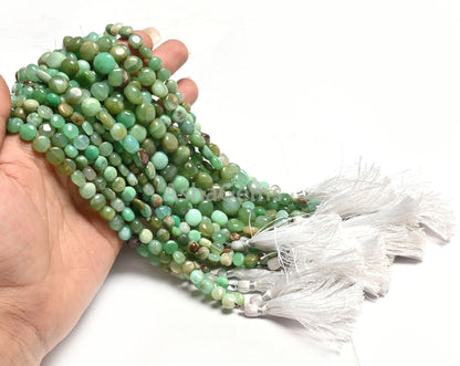 Natural Chrysoprase Smooth Coin Shape Gemstone Loose Beads,8"Shaded Green Chrysoprase Handmade Coin, Bio chrysoprase Bead Jewelry Craft SALE