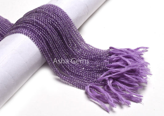 AAA Grade Pink Amethyst Faceted Gemstone Beads,2.7mm Natural Pink Amethyst Faceted Rondelle Shape Beads 13" Strand Amethyst Bead For Jewelry