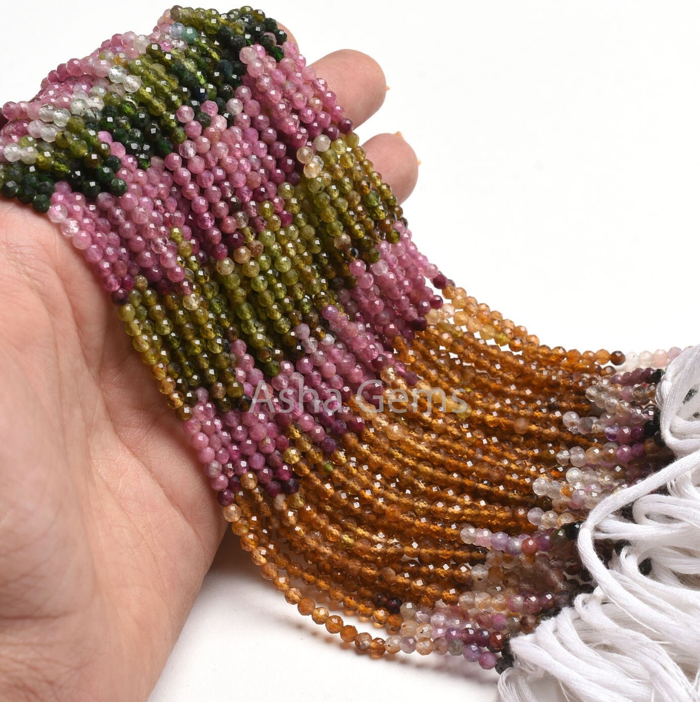 3.25 mm Natural Tourmaline Micro Cut Gemstone Beads, Multi Tourmaline Machine Cut Rondelle Beads, Fine Tourmaline Beads Jewelry Craft Sale