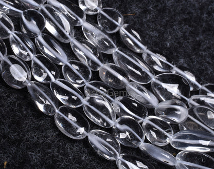 Natural Crystal Quartz Smooth nugget Beads, White Crystal beads AAA Clear Crystal Plain Handmade Tumble Gemstone Loose bead Necklace Jewelry