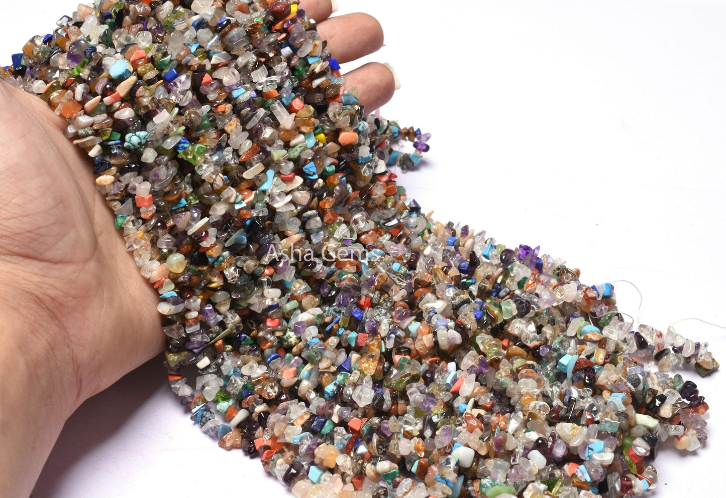 34"Strand Beautiful Natural Multi Color Gemstone Uncut Chips Gemstone Beads Smooth Raw Rough Uneven Tiny Bead Mix Gemstone Bead jewelry Sale