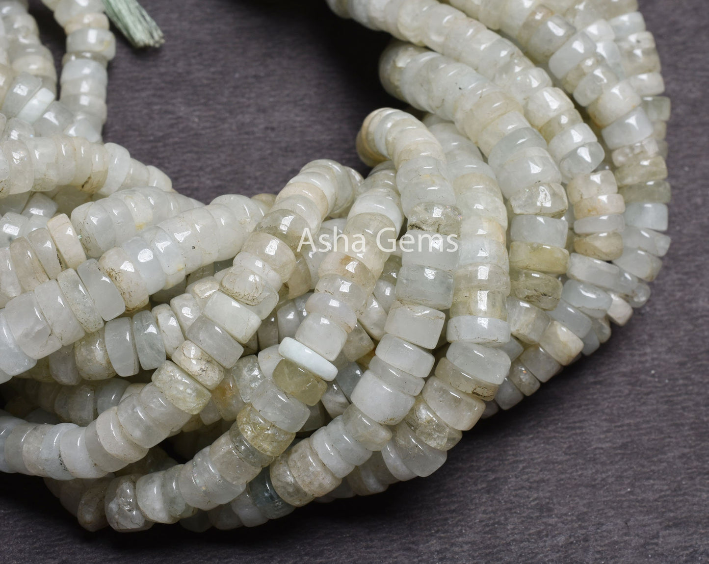 12"Strand Aquamarine Smooth Tyre Gemstone Beads, Light Blue Aquamarine Plain Handmade Wheel Shape Beads Natural Aquamarine Bead Jewelry SALE