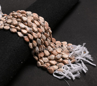 Beautiful Shaded Cream Grey Jasper Smooth Pears handmade Beads,9" Natural Jasper Teardrop Straight Drill Gemstone Beads Jewelry Making Craft
