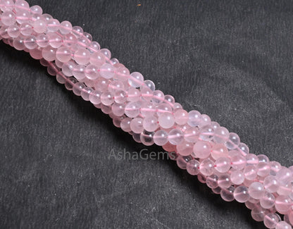 13"Strand Stunning Rose Quartz Smooth Round Shape Gemstone Beads, Fine Pink Rose Quartz Plain Round Ball Pink Quartz Bead Jewelry Craft SALE