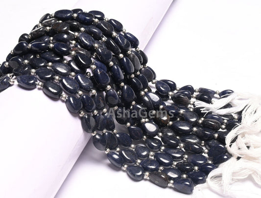 Fine Blue Quartz Smooth Pear Shape Gemstone Beads,9"Strand Blue Quartz fancy Teardrop Straight Drill handmade Bead Jewelry making Craft SALE