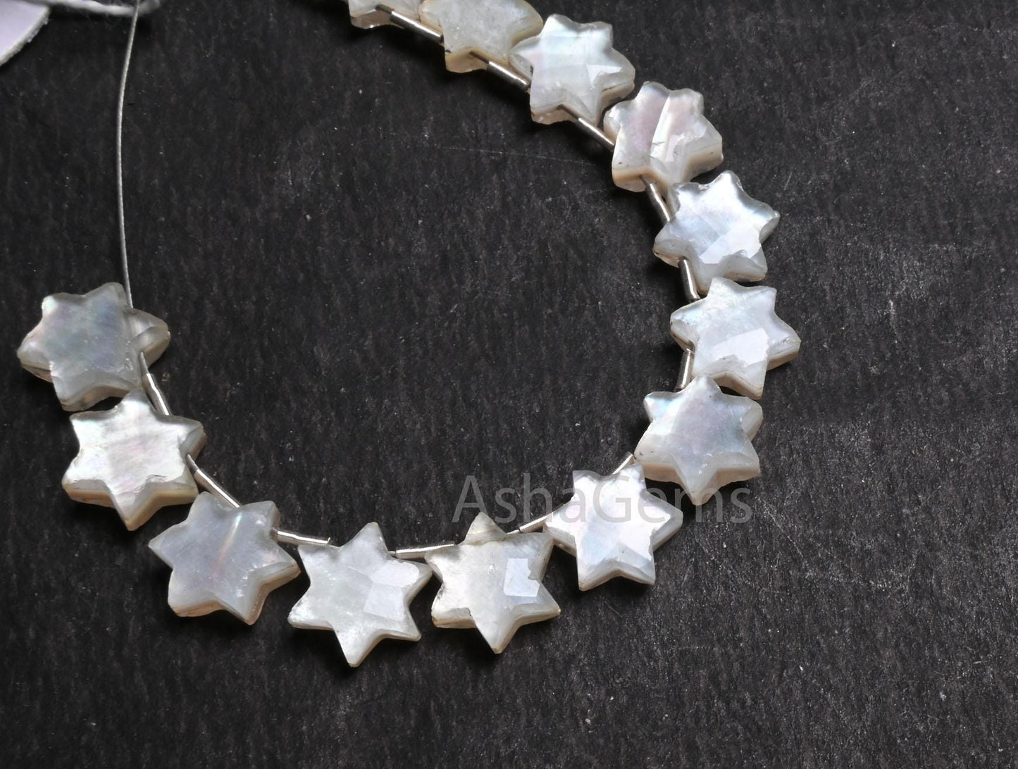 11 mm White Crystal quartz Moonstone Doublet Carving Star Shape Faceted Beads, Quartz Doublet Fancy Star Carved Handmade Gemstone Bead Craft