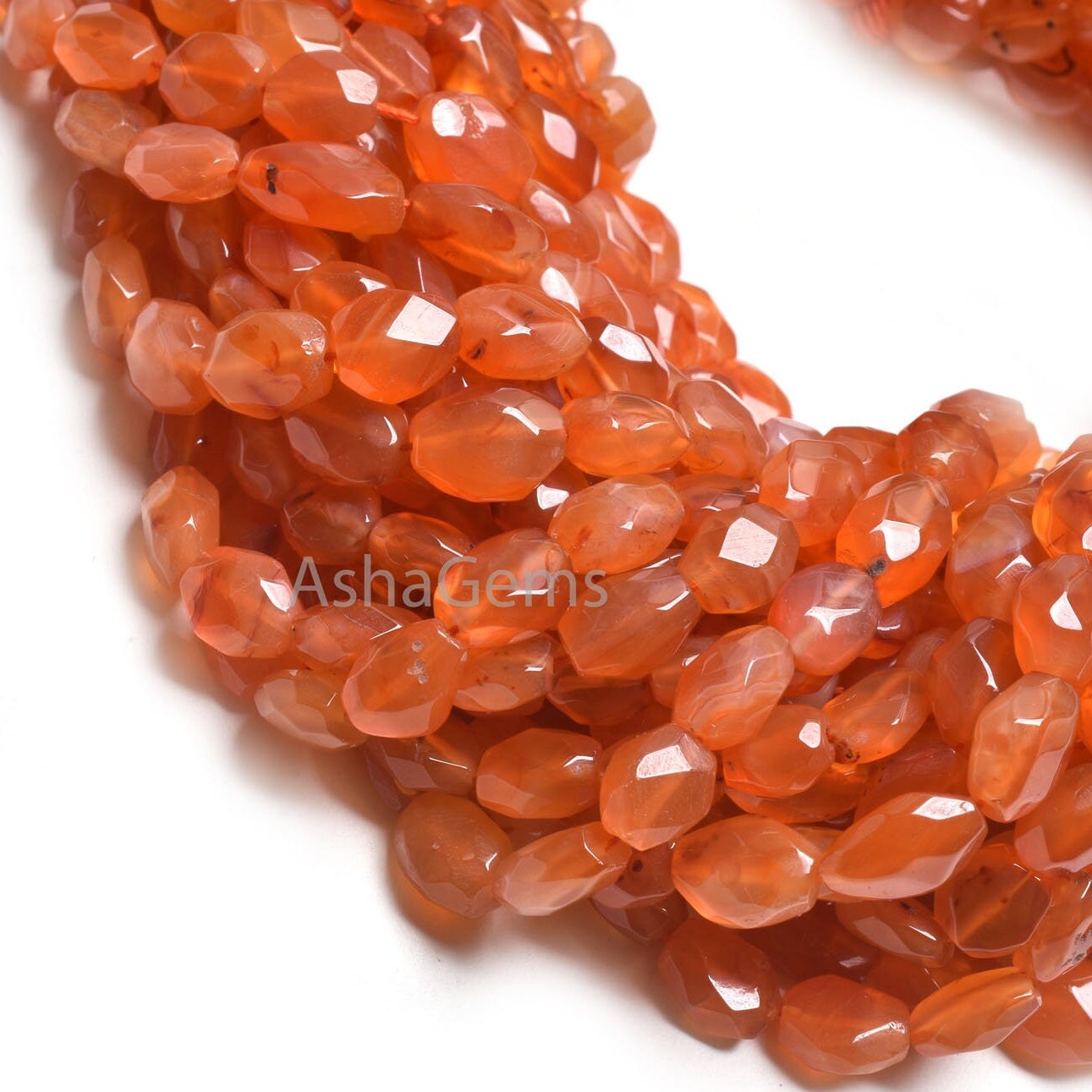 Natural Orange Carnelian faceted Oval Beads,12"Strand Carnelian Indian Cut Oval Briolette Handmade Beads, Carnelian Bead Jewelry Crafts SALE