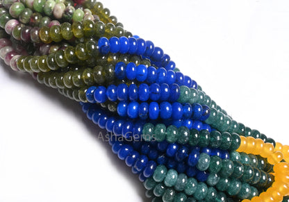 Beautiful Multi Color jade Quartz Smooth Rondelle Gemstone Loose Beads,8mm Rainbow Disco Color Quartz mix Shaded Colorful Beads Jewelry SALE (AG 12317)