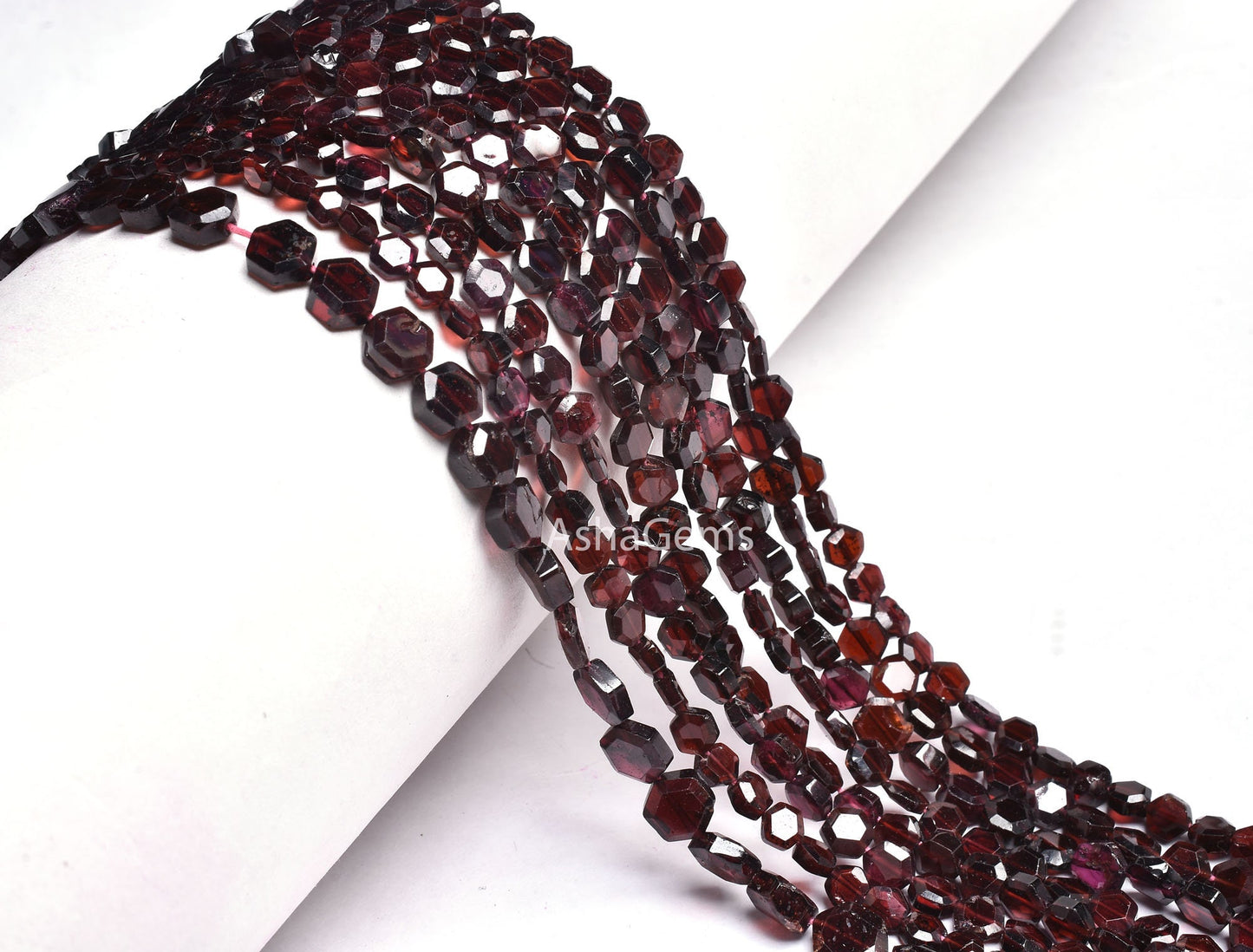 Beautiful Garnet Faceted Hexagon Shape Gemstone beads,13" Strand Natural Red Garnet Table Cut Flat Hexagon Beads, Garnet Fancy beads Jewelry