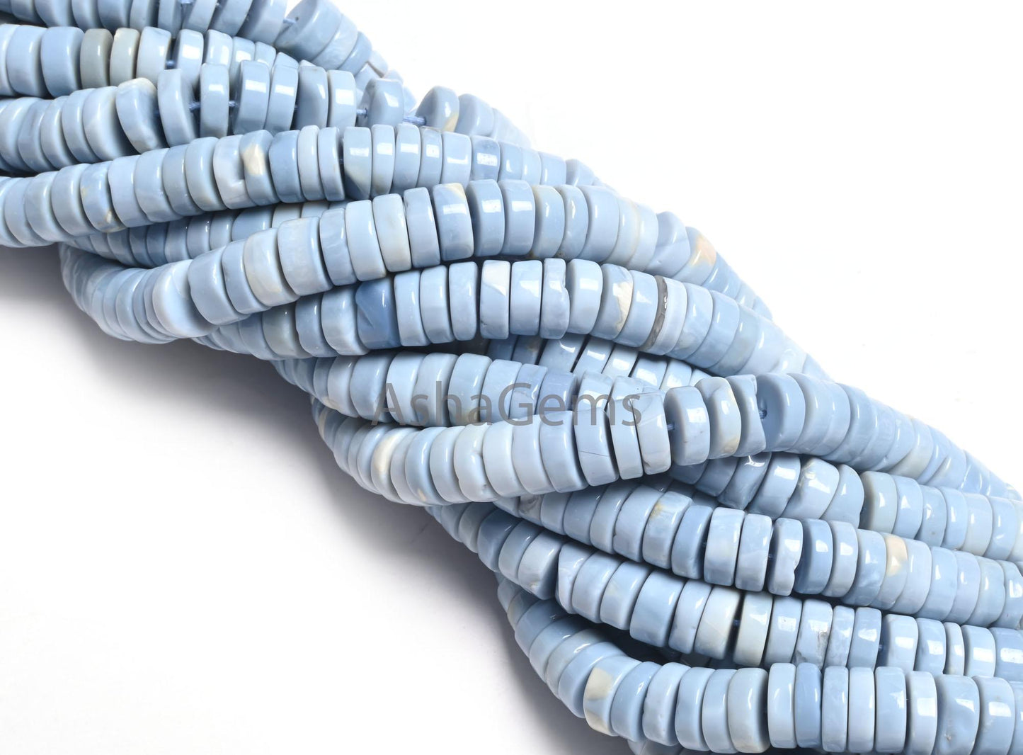 Beautiful Blue Oregon Opal Smooth Tyre Shape Gemstone Beads, AAA Blue Opal plain Flat wheel, Heishi Tyre Opal Bead Jewelry Making Craft SALE