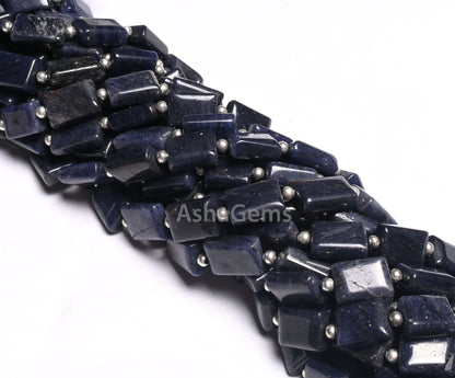 Beautiful Blue Quartz Fancy Rectangle Shape Handmade Beads,9" Quartz Smooth Chicklet Straight Drill Gemstone Loose Bead Jewelry making Craft