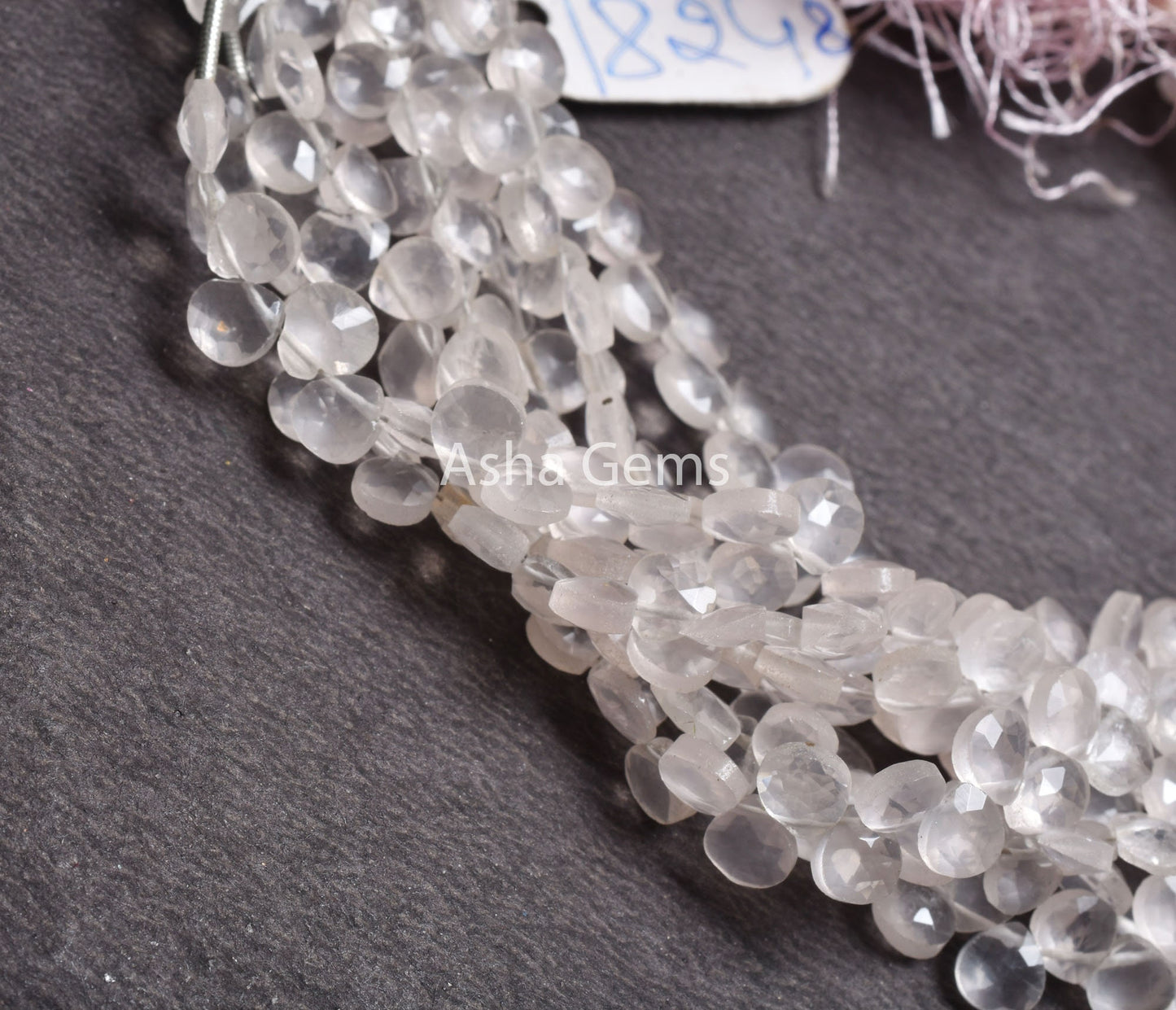 AAA Pink Rose Quartz Faceted Heart Shape Gemstone Beads,7"Strand Natural rose Quartz Tiny Heart Briolette Side Drill Beads, Rose Quartz SALE