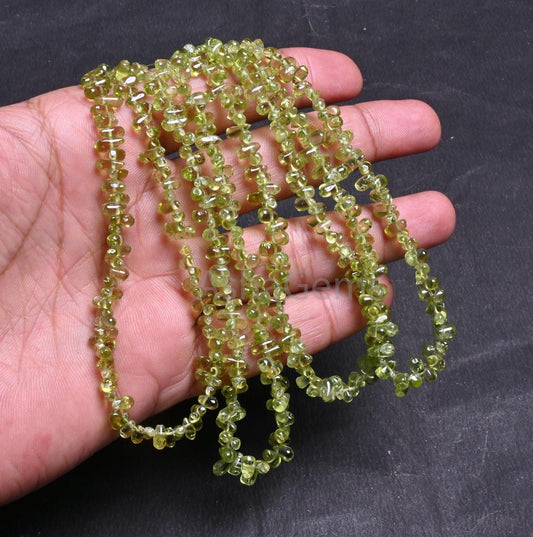 Beautiful Peridot Smooth Tiny Drops Shape Gemstone Beads, Natural Green Peridot Plain Handmade Uneven Teardrop Side Drill Beads Jewelry SALE