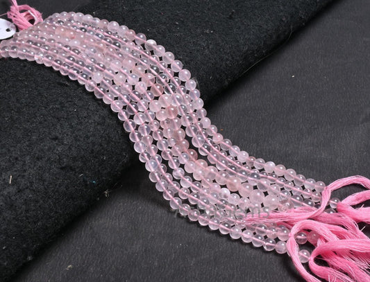 13"Strand Stunning Rose Quartz Smooth Round Shape Gemstone Beads, Fine Pink Rose Quartz Plain Round Ball Pink Quartz Bead Jewelry Craft SALE