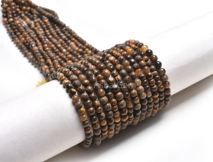 14" Strand Tiger Eye Round Gemstone Loose Beads, Natural Tiger Eye Smooth Round Shape Handmade Beads, Tiger Eye Bead For Jewelry Making SALE
