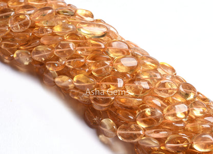 Fine Quality Natural Citrine Quartz Oval Shape Beads,13" Strand Yellow Citrine Handmade Uneven Oval Beads Gemstone Loose Bead Jewelry SALE