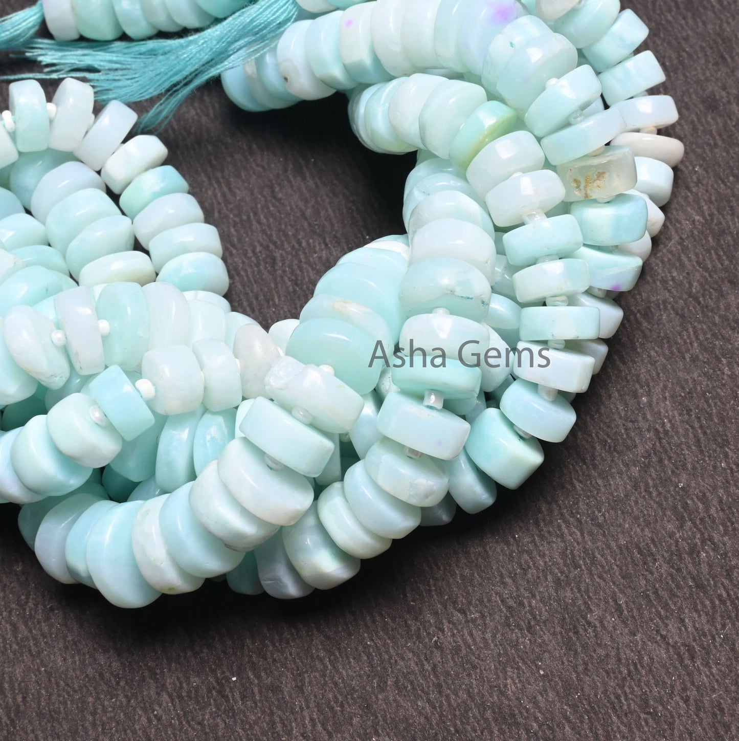 AAA Quality Peru Blue Opal Flat Tyre Shape smooth Gemstone Loose Beads, Sky Blue Opal Wheel Handmade Bead, Opal Bead Jewelry Handicraft SALE