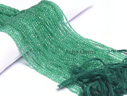 Beautiful Natural Green Onyx Micro Cut Rondelle Faceted Gemstone Beads 2.5 mm,AAA Quality Onyx Faceted Roundelle Bead Jewelry Making Crafts