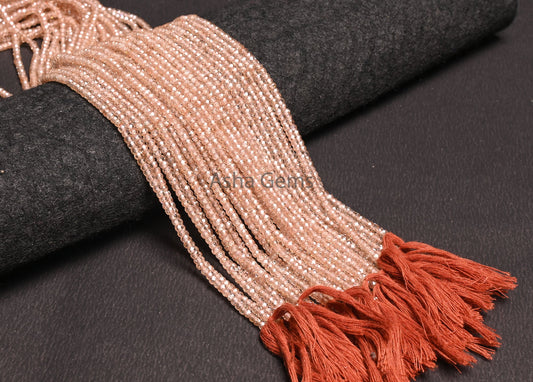Beautiful Cubic Zircon Micro Cut Rondelle Faceted Beads 3mm AAA Quality Light Imperial Brown Zircon Faceted Gemstone Bead Jewelry Craft SALE