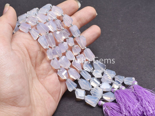 Fine Natural Lavender Quartz Faceted Nugget Shape Beads,6" Rare Purple Lavender Quartz Beads Gemstone faceted Nugget Bead Jewelry Craft SALE