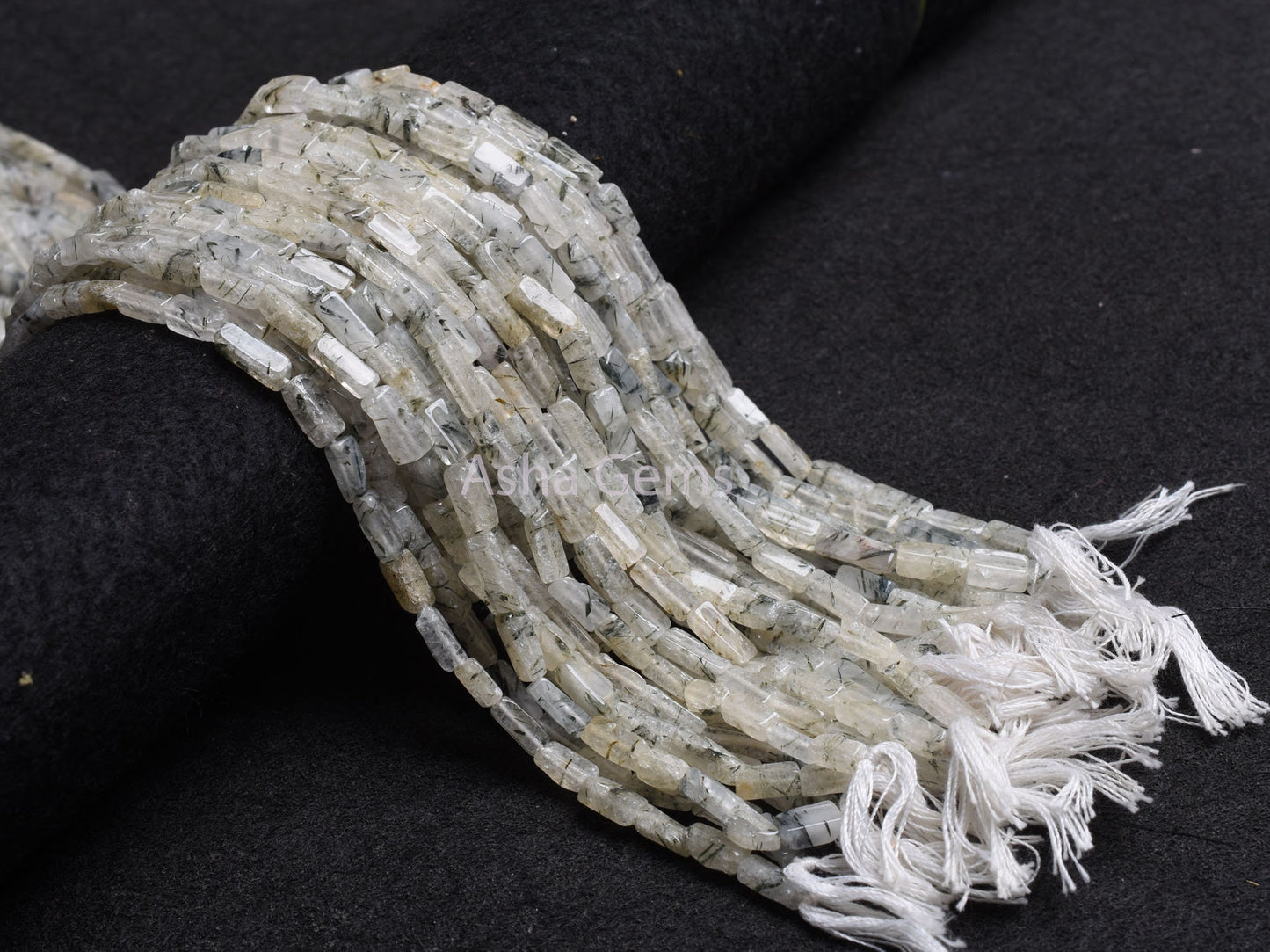 13"Strand Natural Rutile Smooth Rectangle Handmade Beads, Rutilite Fancy Uneven Rectangle Straight Drill Bead Gemstone Rutile Beads For SALE