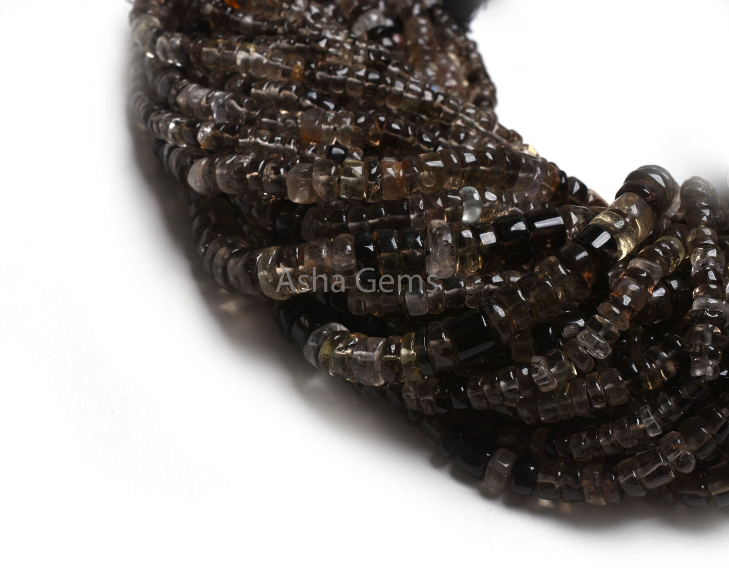 Fine Smoky Quartz Smooth Uneven Tyre Shape Gemstone Beads,12.5"Strand Natural Smoky Plain Handmade Loose Bead Smoky Bead Jewelry Making SALE