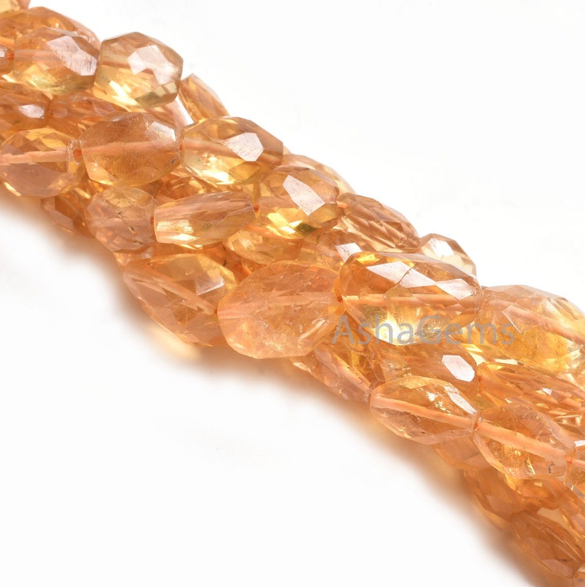 Beautiful Yellow Citrine Faceted Nugget Gemstone Beads, Fine Quality Natural Citrine Quartz Indian Hand Cut Tumble Beads Jewelry Crafts SALE