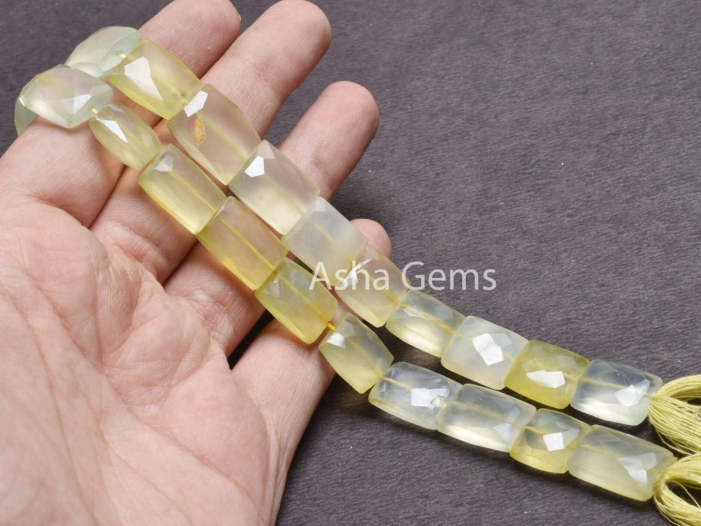 Beautiful Chalcedony Faceted Rectangle Gemstone Beads,11-16 mm Shaded Yellow Chalcedony Fancy Chiclet Straight Drill Handmade Beads Jewelry