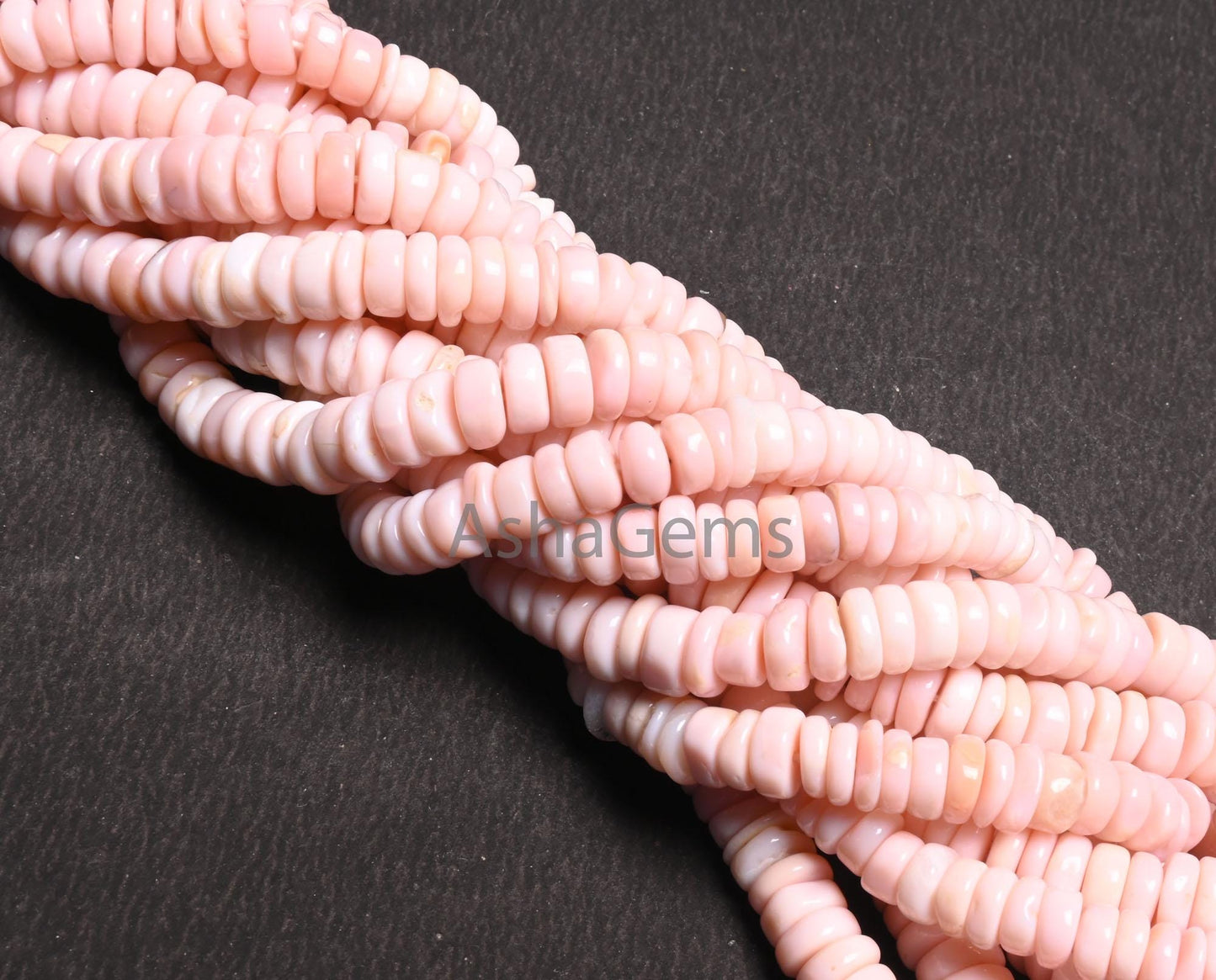 Beautiful Shaded Pink Opal Smooth heishi Tyre Uneven Shape Gemstone Beads, Fine Pink Opal Wheel Flat Tyre Plain handmade Bead Jewelry Making