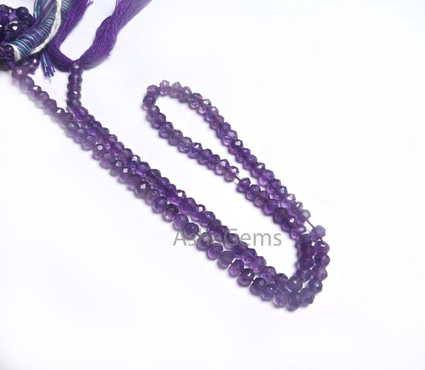 Fine Quality African Amethyst Faceted Rondelle Shape Beads,13"Natural Purple Amethyst Indian Machine Cut Gemstone Amethyst Bead Jewelry SALE