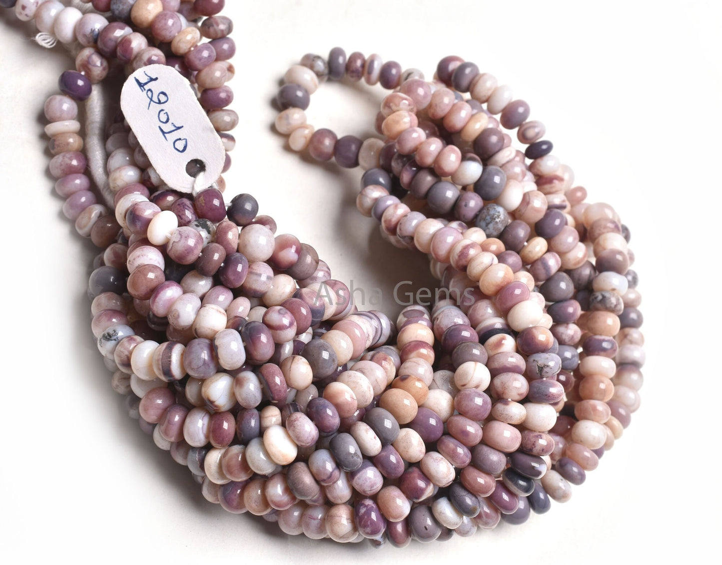 16 Inch Strand Purple Opal Smooth Rondelle Gemstone Beads,7-8 mm Plum Purple Opal Plain Handmade Beads, Opal Beads Jewelry Making Craft SALE