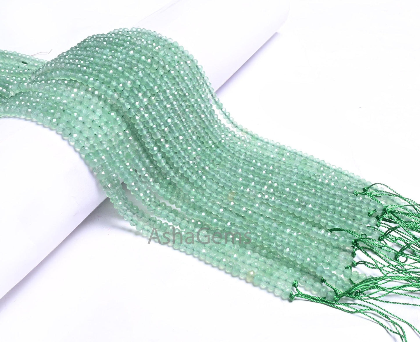 4.5 mm Beautiful Light Green Jade Quartz Faceted Gemstone Beads, Fine Green Jade Machine Cut Rondelle Beads, Jade Beads Jewelry Crafts SALE