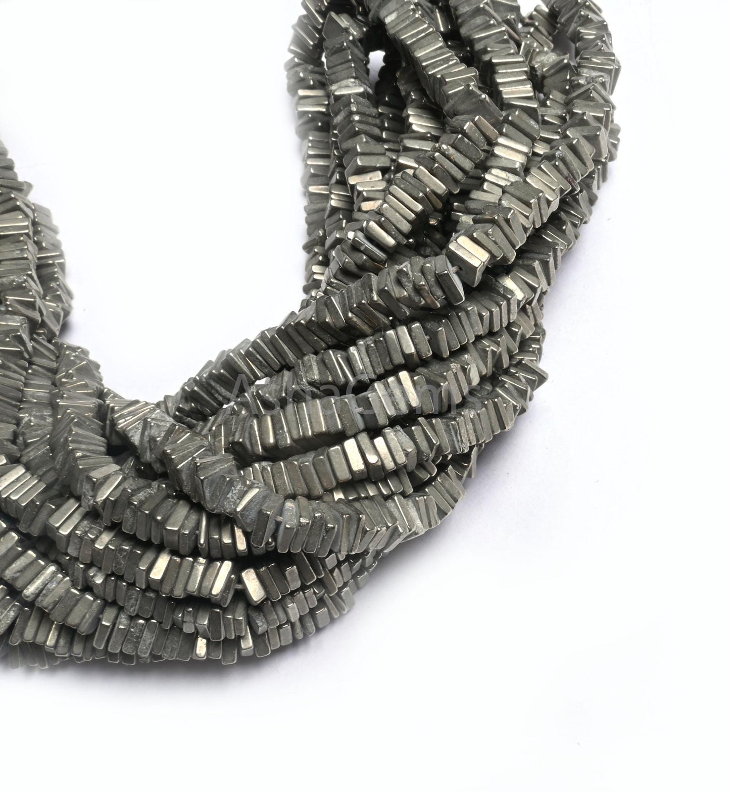 Beautiful Pyrite Smooth Heishi Square Shape Beads,5,5.5mm Natural Pyrite Gemstone Beads, Pyrite Plain Handmade Flat Square Bead Jewelry SALE