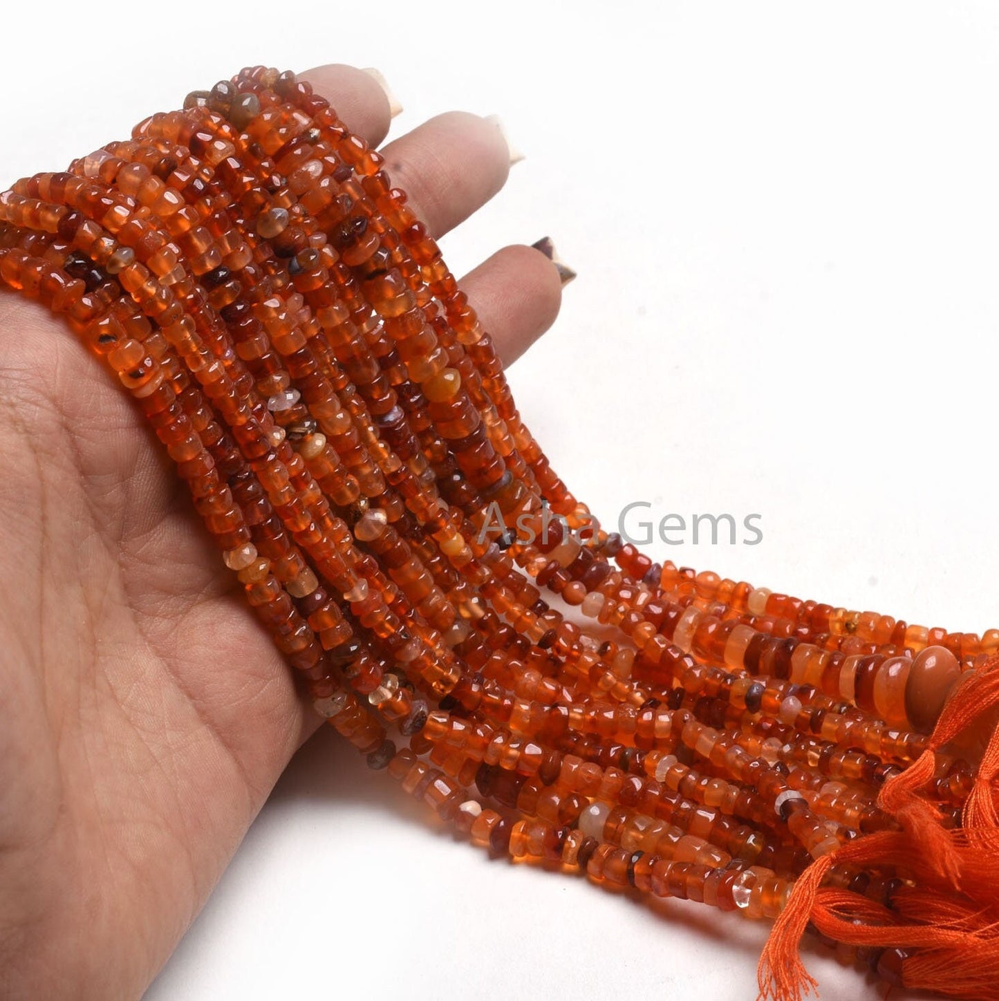 Carnelian Smooth Handmade Tyre Shape Gemstone Beads,11" Strand Natural Orange Red Carnelian Plain Uneven Tyre Bead Carnelian Bead Craft SALE
