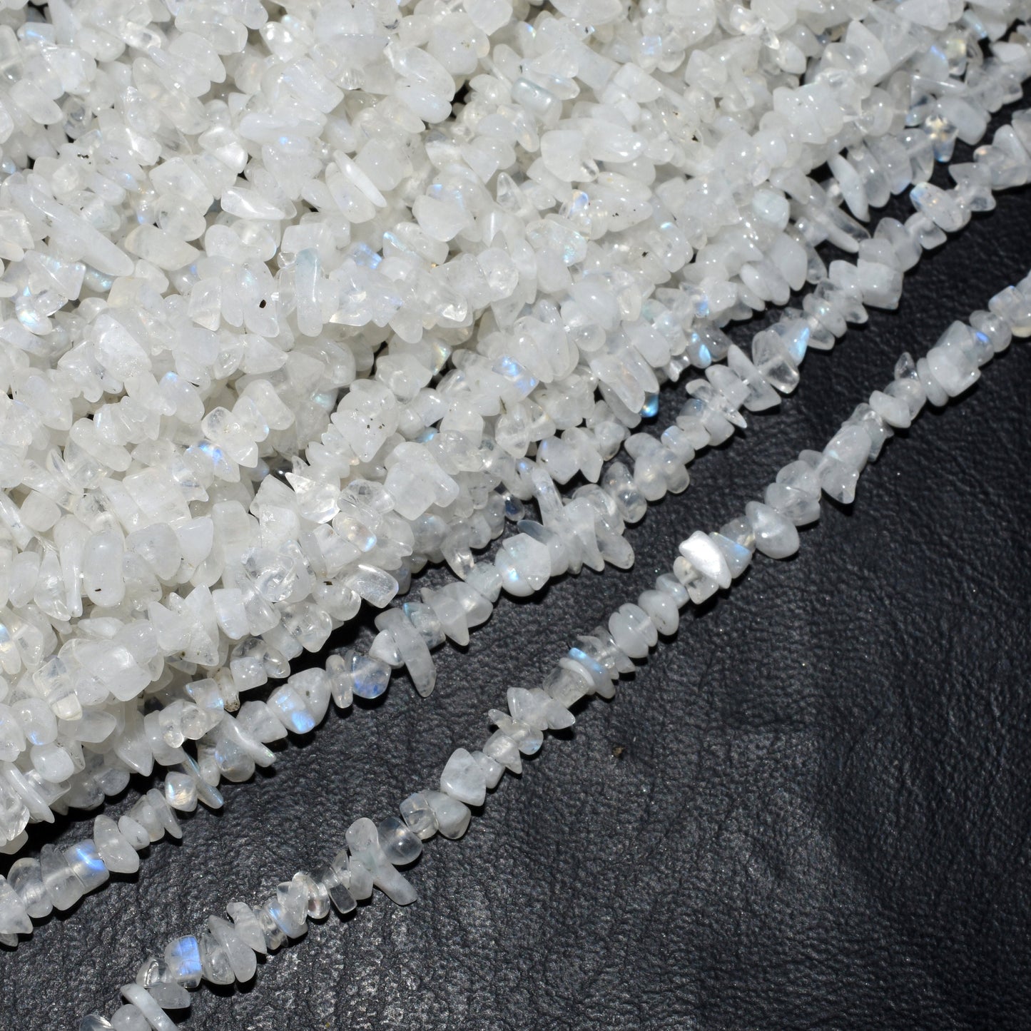 Fine Quality Rainbow Moonstone Uncut Chip Beads, Natural Blue Fire Rainbow Moonstone Bead, White Rainbow Smooth Raw Rough Chip Gemstone Bead