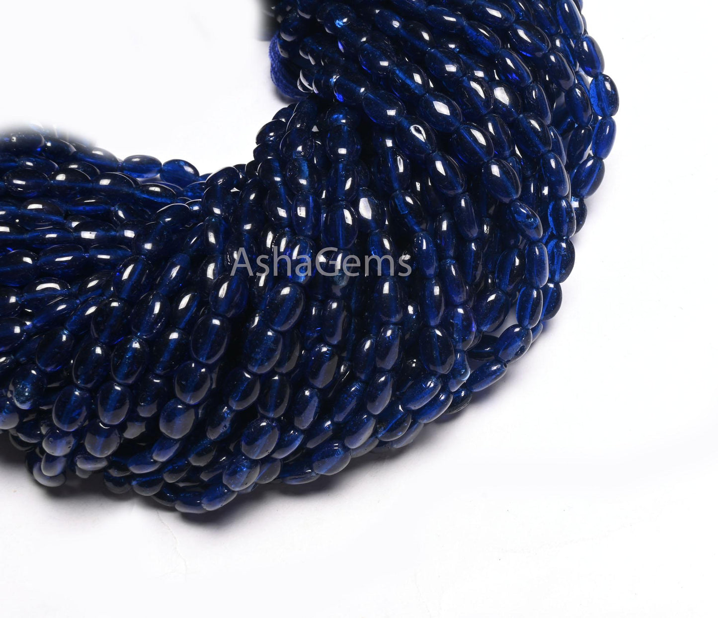 Beautiful Lapis Blue Color Hydro Smooth Oval Shape Handmade Beads,5.5-7 mm Fine Indigo Blue Hydro Plain Oval Loose Beads Jewelry Crafts SALE