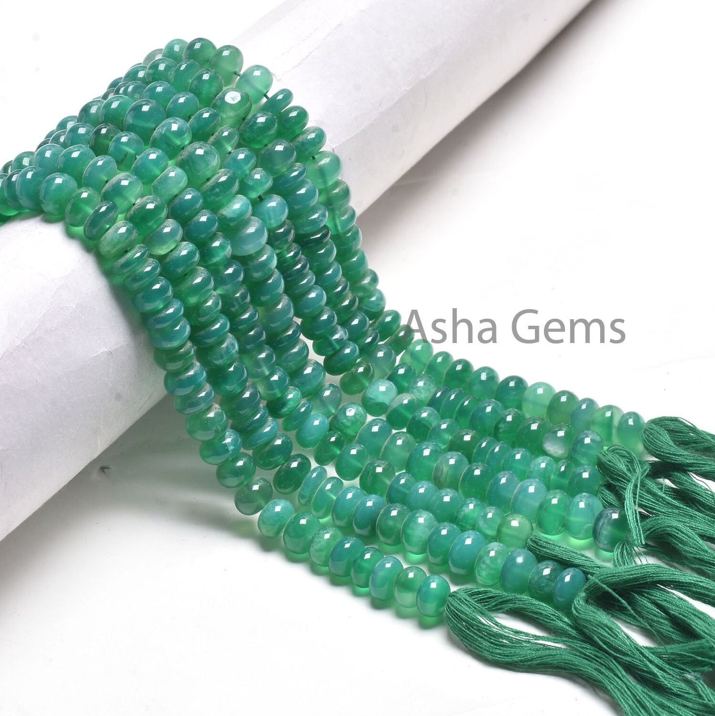Green Onyx Smooth Rondelle Shape Beads,12.5" Strand Onyx Plain handmade Gemstone Loose Beads, green Onyx Beads For Jewelry Making Craft SALE