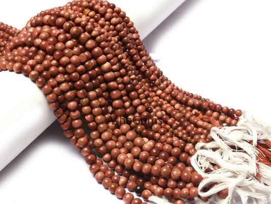 13" Strand Brown Sunstone Smooth Round Shape gemstone Beads, Sunstone Beads, Brown Red Sunstone Plain Round Ball Bead For Jewelry Craft SALE