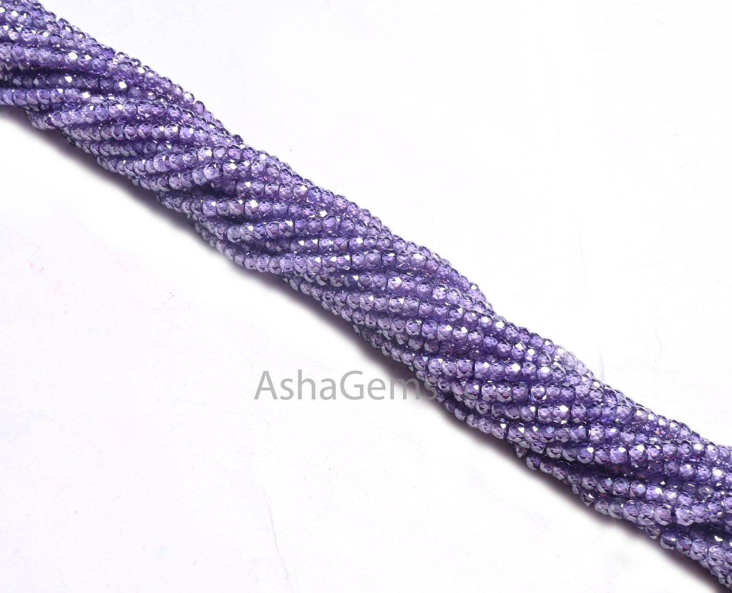 3.2 mm Beautiful Purple Blue Zircon Micro Cut Rondelle Beads,12.5" AAA Zircon Cubic Faceted machine Cut Beads,Zircon Bead Jewelry Craft SALE