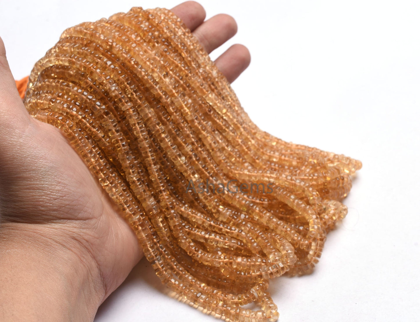 Natural Yellow Citrine Quartz Smooth Flat Tyre Beads, Fine Citrine Plain Handmade Heishi tyre bead Gemstone Citrine Bead Jewelry Making SALE