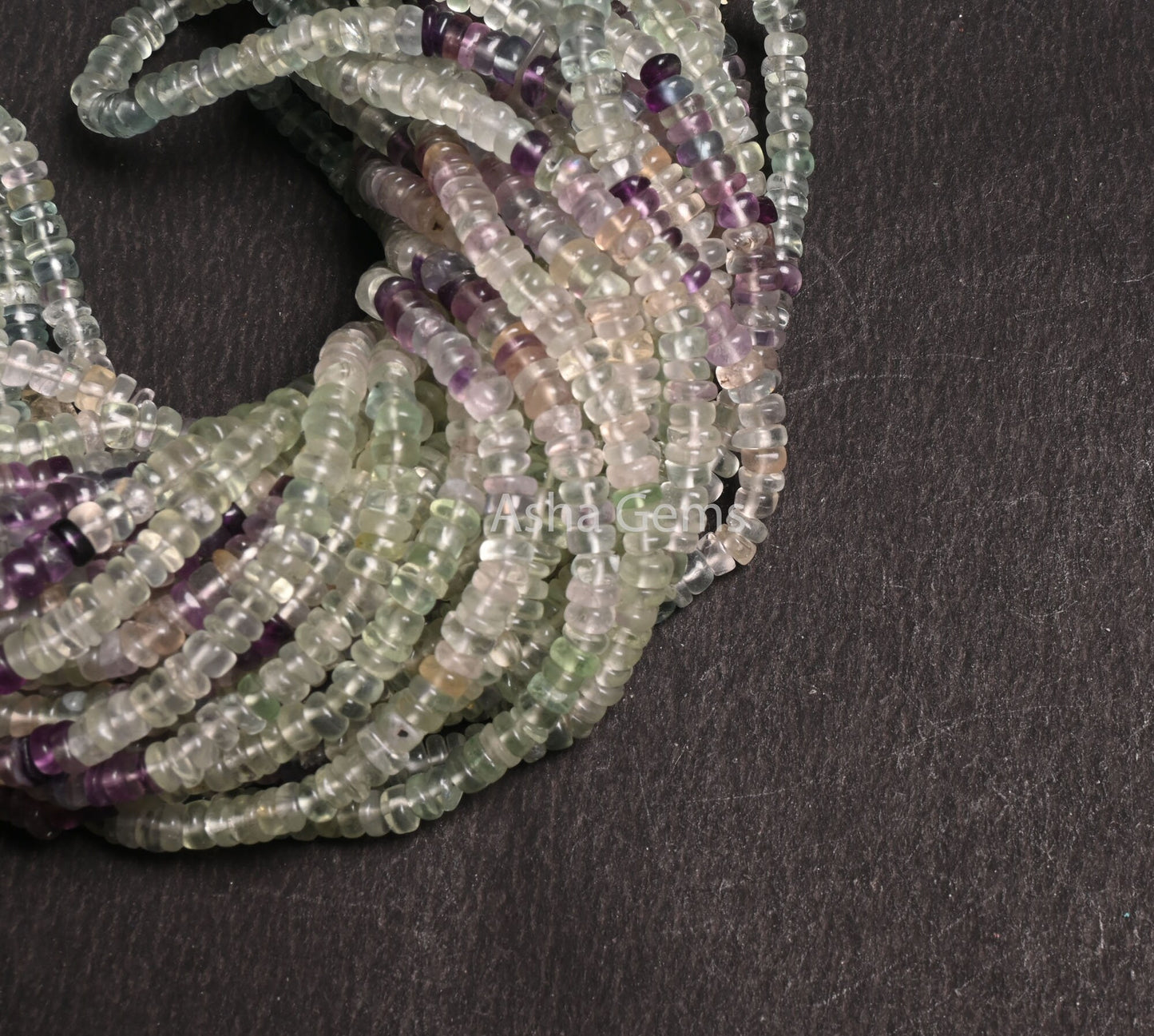 4.5mm Shaded Fluorite Smooth Heishi Tyre Gemstone Beads,8/16" Strand AAA Natural multi Fluorite Handmade Flat Wheel Bead Jewelry Making SALE