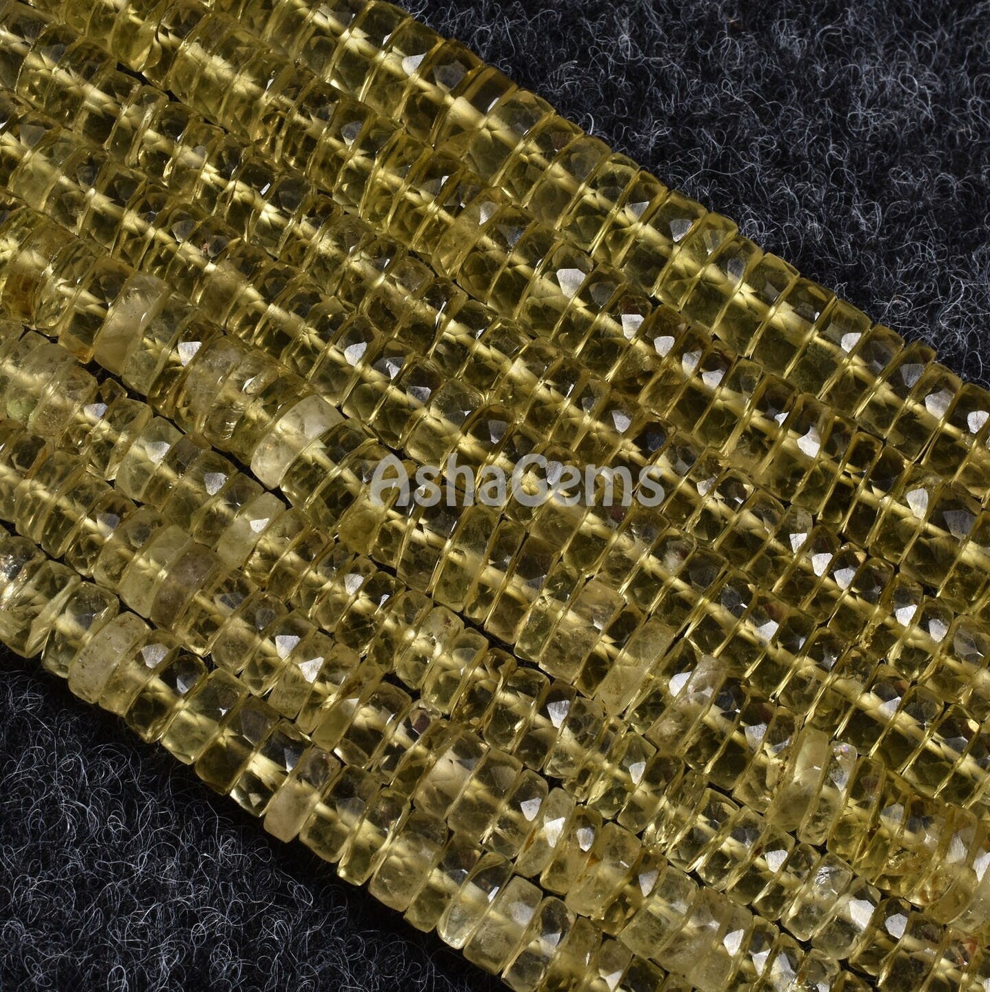 Lemon Quartz Faceted Heishi Tyre Beads,16" Strand Natural Yellow Green Lemon Wheel Shape Beads Gemstone Flat Tyre Faceted Beads For Jewelry